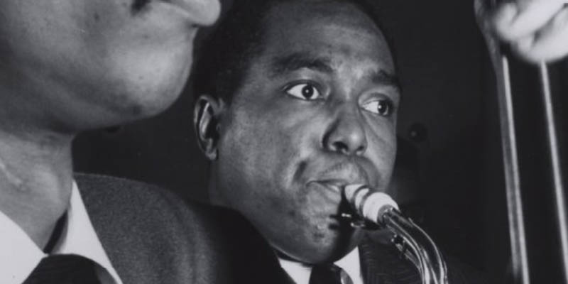 Charlie Parker playing his saxophone