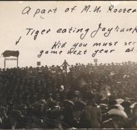Postcard - Spectators at a football game