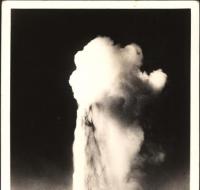 Postcard - Old Faithful geyser